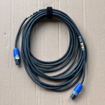 Lautsprecherkabel Speakon 2pol, 10m, Kabel schwarz, NL2 auf NL2                                                                                                                                                                                                