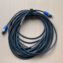 Lautsprecherkabel Speakon 2pol, 20m, Kabel schwarz, NL2 auf NL2                                                                                                                                                                                                