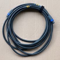 Lautsprecherkabel Speakon 4pol, 10m, Kabel schwarz, NL4 auf NL4                                                                                                                                                                                                