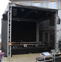 Bühnenschrägdach 6m x 5m, schwarz